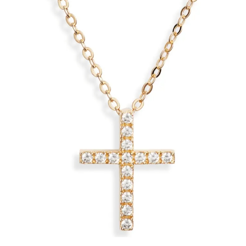 Cubic Zirconia Cross Necklace NORDSTROM